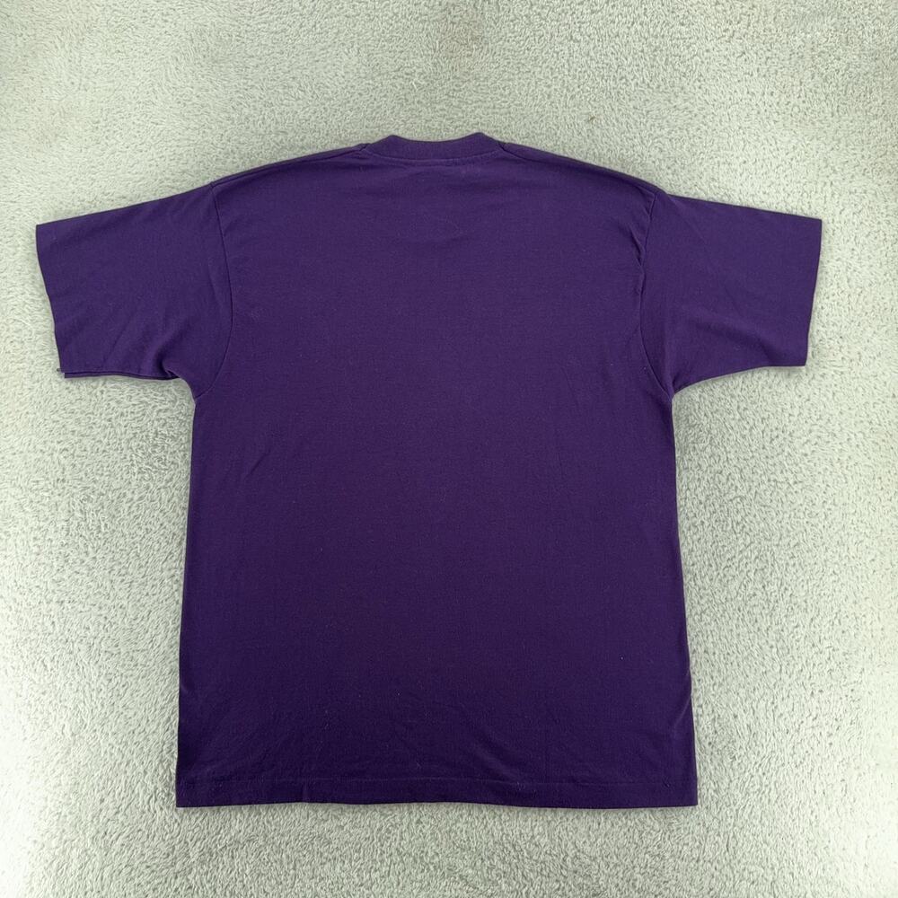 Vintage Run With Jesus Purple T-Shirt L Made in USA Christian Graphic Tee - Picture 3 of 8